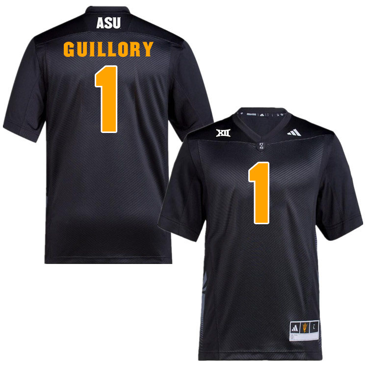 #1 Xavier Guillory Arizona State Sun Devils College Football Jerseys Stitched-Black